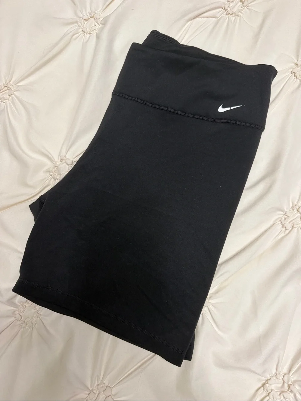 Nike Black High-Rise Bike Shorts with Swoosh